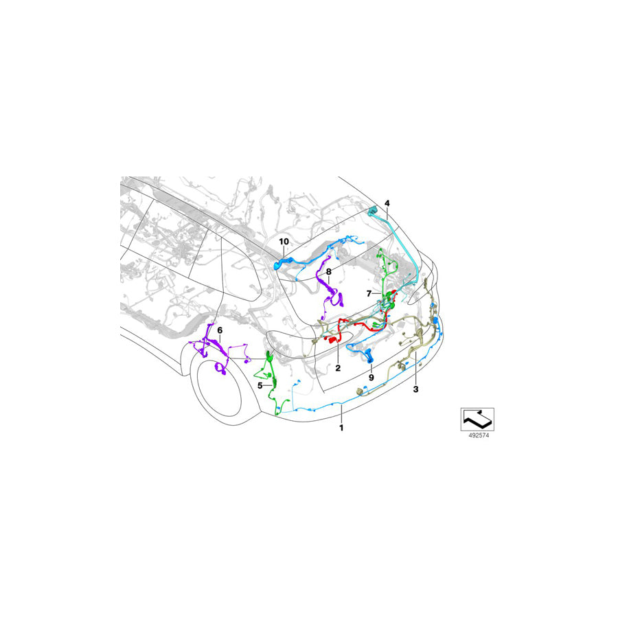 Genuine BMW 61128713144 G06 G05 G07 Wiring Harness, Rear Slip Angle Control (Inc. X6 40iX, X5 40i & X5 45eX) | Duco Car Parts UK Car Parts