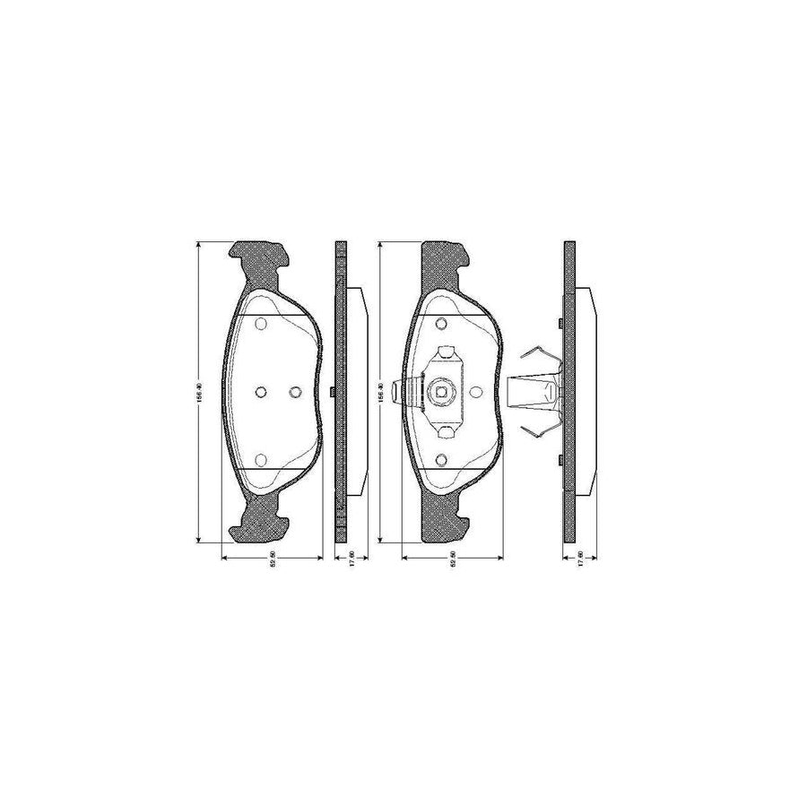 Bosch 0986Tb2281 Brake Pad Set Excl Wear Warning Contact With Accessories