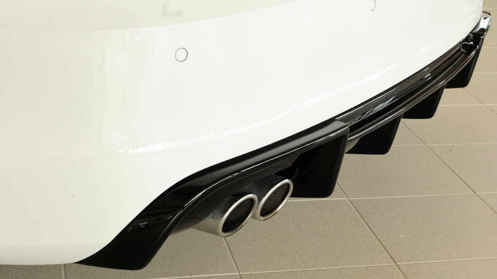Rieger 00088141 Audi 8V A3 Rear Diffuser for Twin Tailpipe Left - Glossy Black