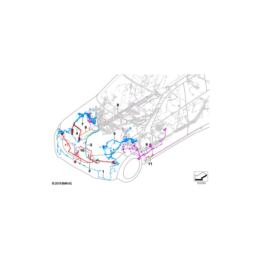 Genuine BMW 61128712274 G05 Set Of Cables, Front Bumper (Inc. X5) | Duco Car Parts UK Car Parts