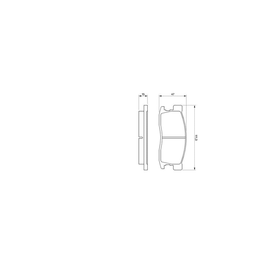 Bosch 0986493670 Brake Pad Set For Honda Civic I Shuttle An Ar BP800