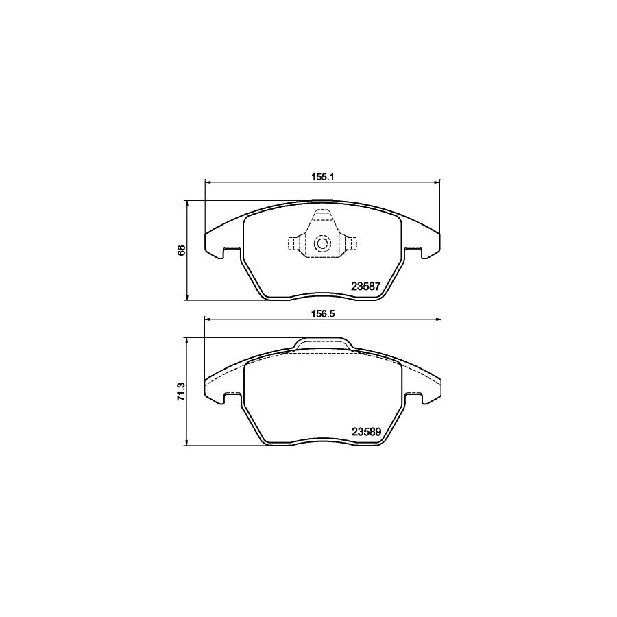 Hella 8DB 355 014 511 Brake Pad Set Not Prepared For Wear Indicator
