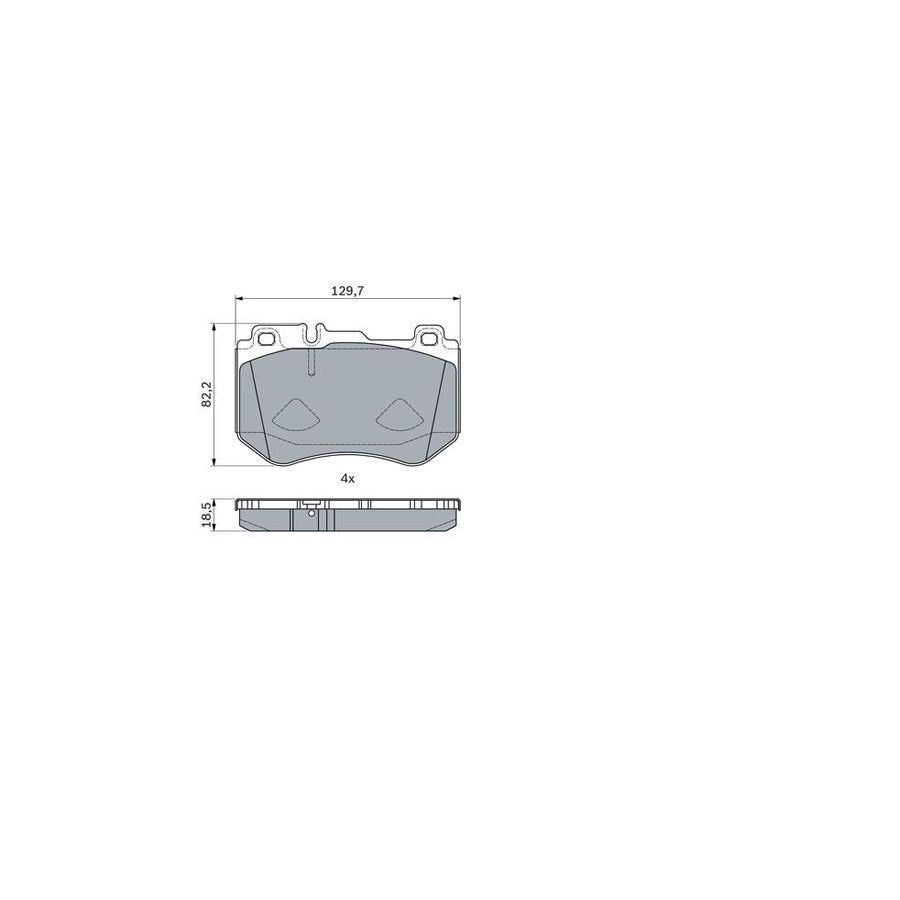 Bosch 0986494777 Brake Pad Set Suitable For Mercedes Benz C Class BP1855