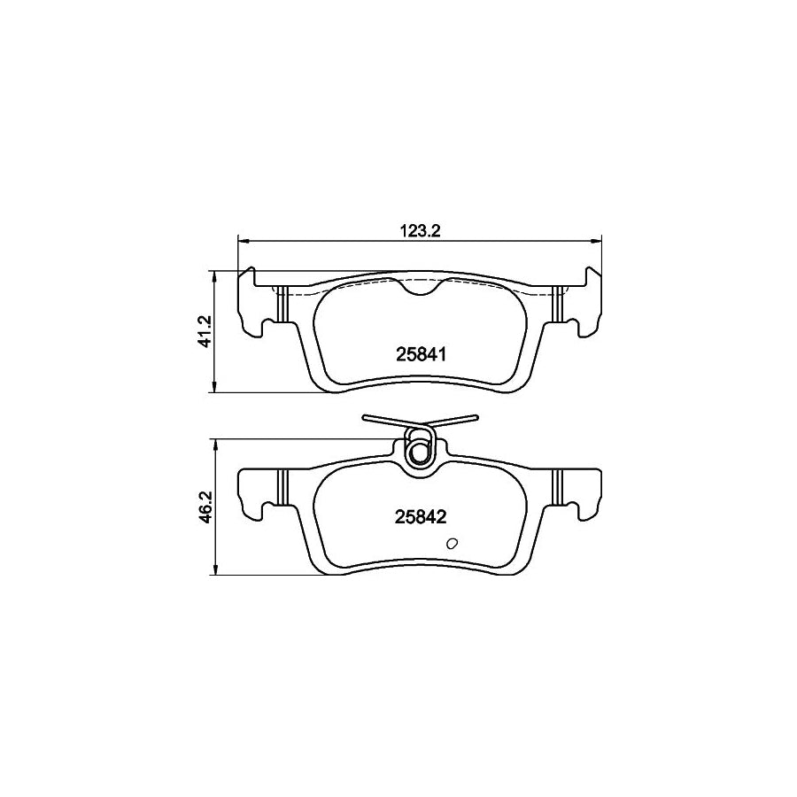 Hella 8DB 355 031 761 Brake Pad Set For Ford Fiesta Not Prepared For Wear Indicator