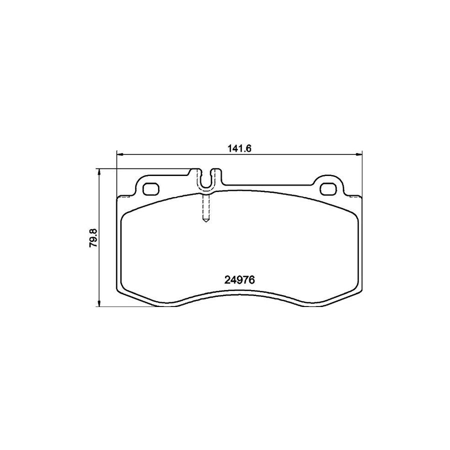 Hella 8DB 355 014 821 Brake Pad Set Prepared For Wear Indicator