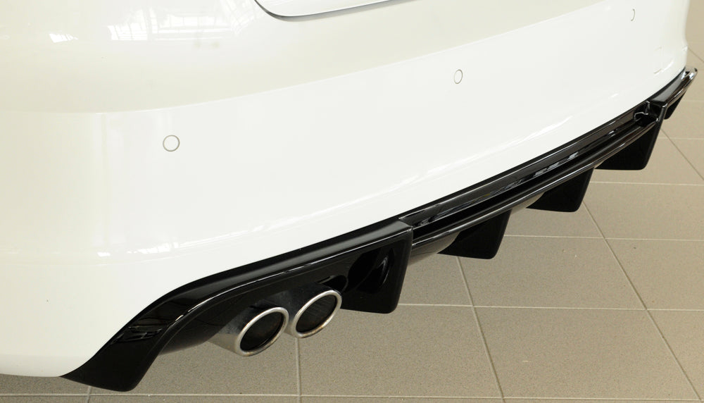 Rieger 00088141 Audi 8V A3 Rear Diffuser for Twin Tailpipe Left - Glossy Black