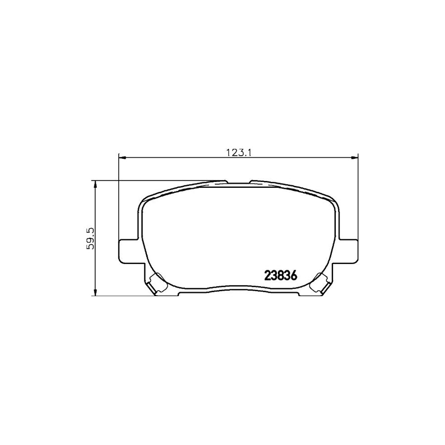Hella 8DB 355 010 221 Brake Pad Set With Acoustic Wear Warning