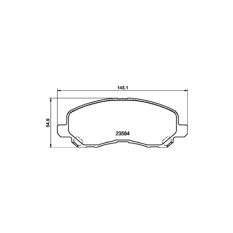 Hella 8DB 355 014 131 Brake Pad Set With Acoustic Wear Warning