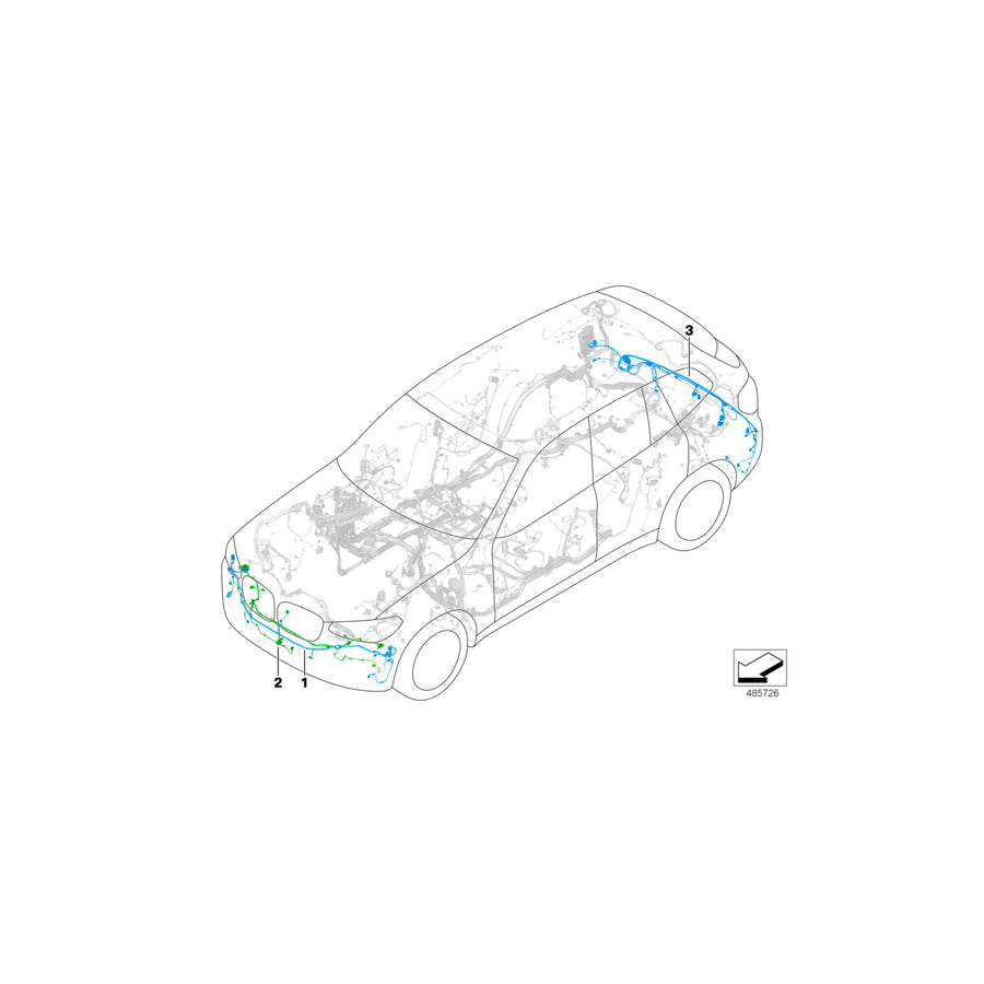 Genuine BMW 61128809736 Set Of Cables, Rear Bumper (Inc. X4) | Duco Car Parts UK Car Parts