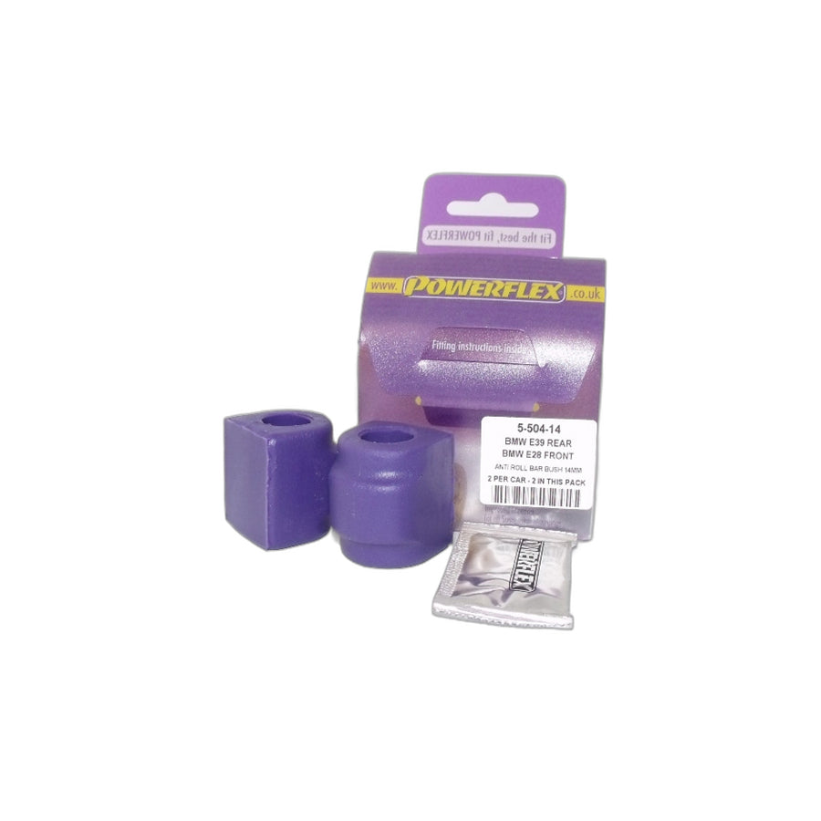 Powerflex PFR5-504-14 BMW E24 E28 E39 Rear Anti Roll Bar Mounting Bush 14mm (Inc. Z3 & M5) | Duco Car Parts UK Car Parts