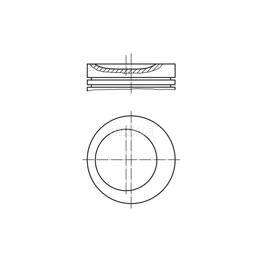 MAHLE ORIGINAL 011 62 01 Piston 85,3 mm, without cooling duct