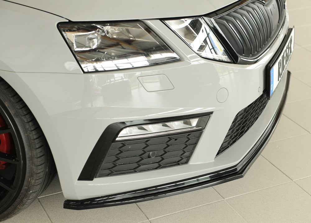 Rieger 00088140 Skoda 5E Octavia RS Front Splitter - Glossy Black