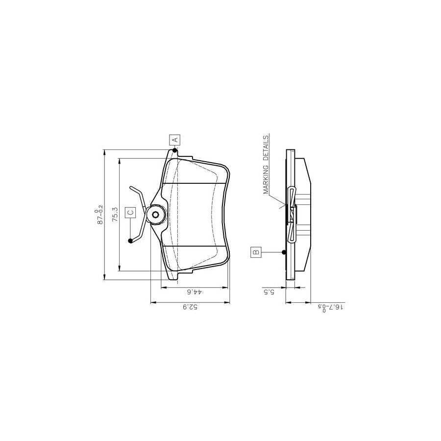Bosch 0986Tb3091 Brake Pad Set Excl Wear Warning Contact With Bolts With Accessories