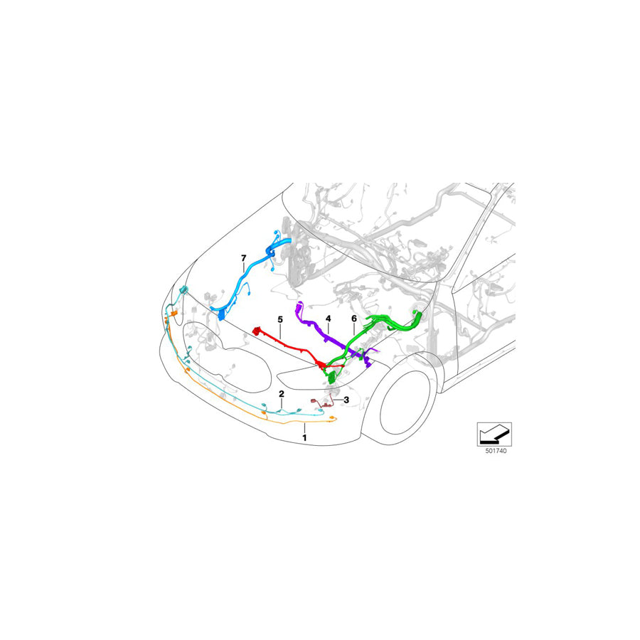 Genuine BMW 61128736649 F44 Set Of Cables, Front Bumper (Inc. 228iX, 220d & M235iX) | Duco Car Parts UK Car Parts