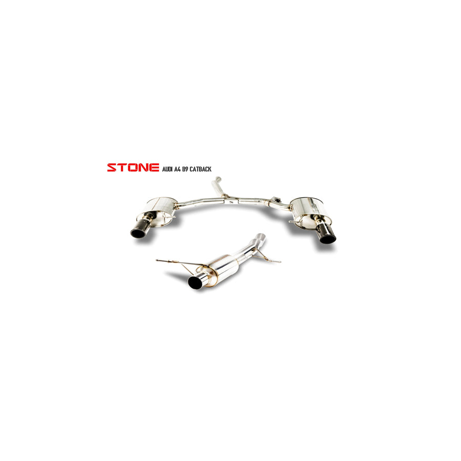Stone Exhaust Audi EA888 B9 Valvetronic Catback Exhaust System (A4 45 TFSI & A5 45 TFSI)
