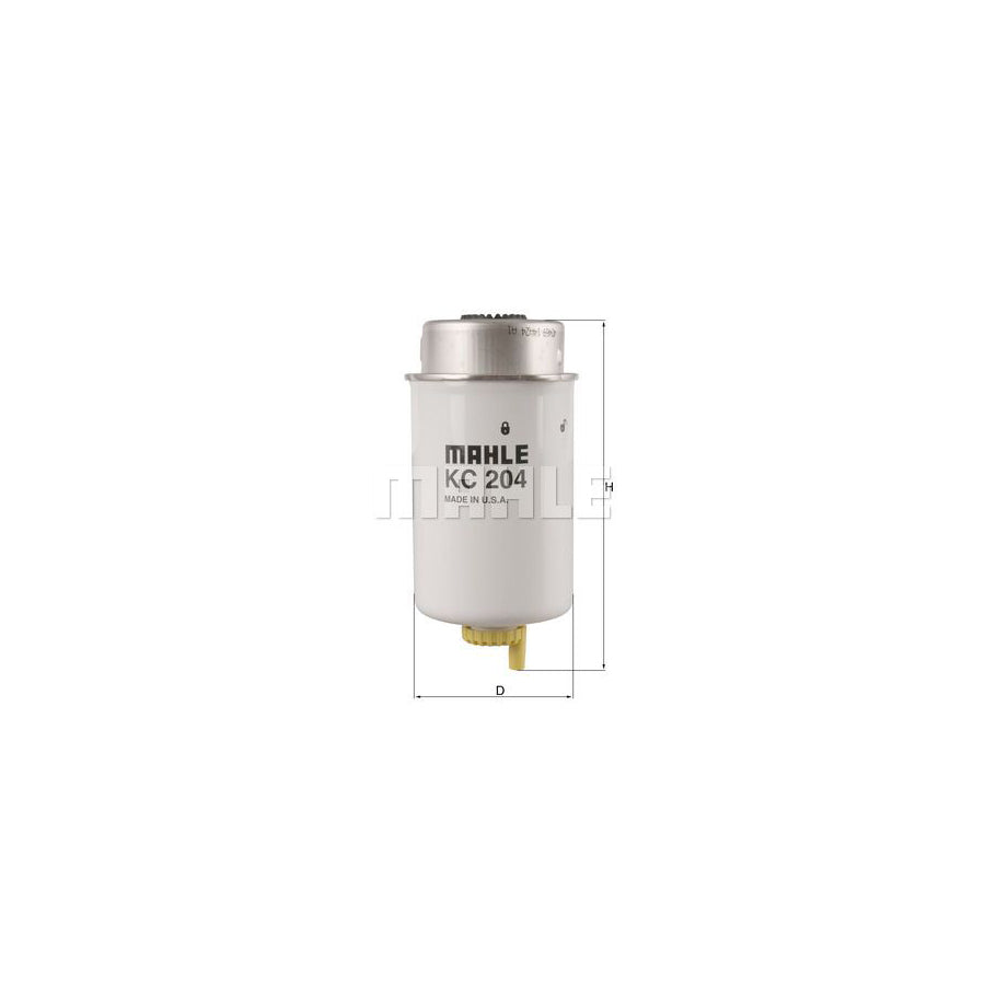 MAHLE ORIGINAL KC 204 Fuel filter Spin-on Filter