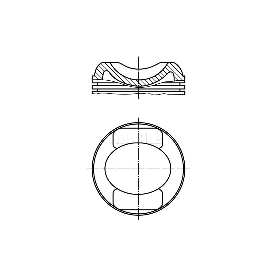 MAHLE ORIGINAL 031 55 01 Piston 74,5 mm, without cooling duct