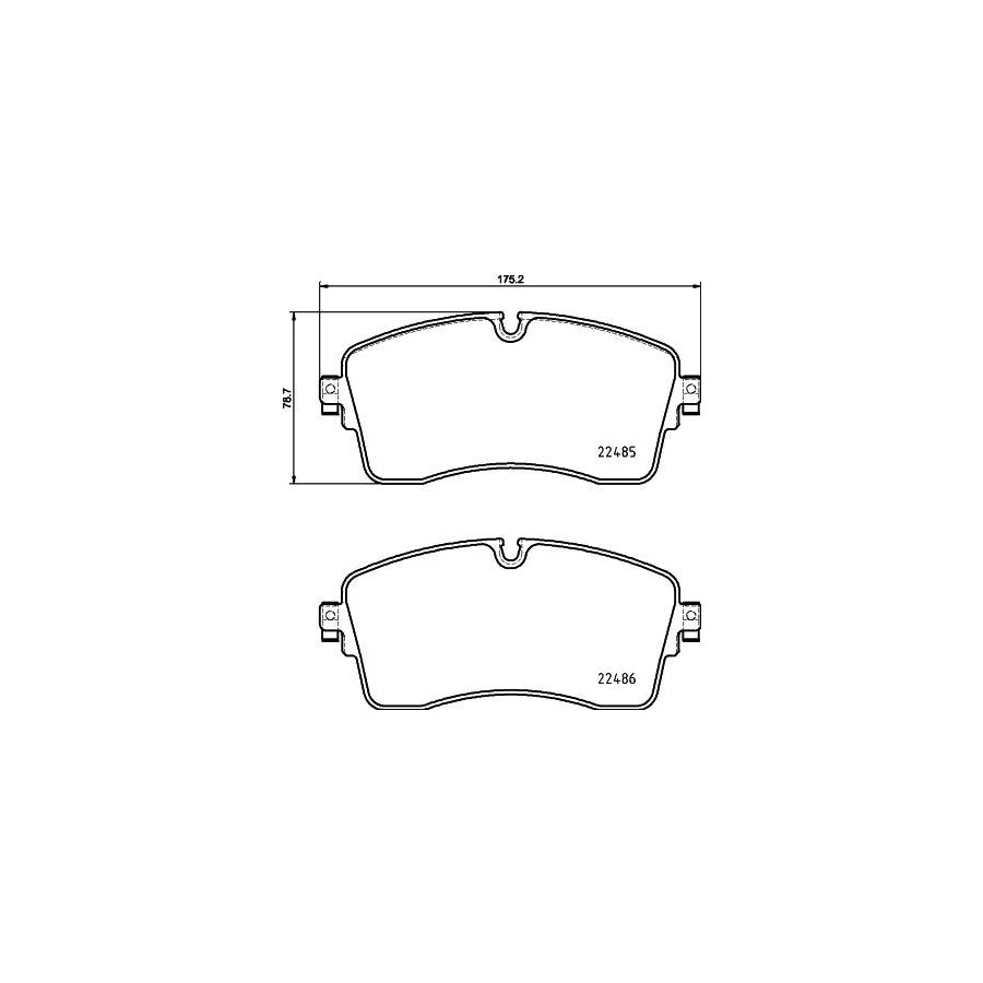 Hella 8DB 355 039 321 Brake Pad Set Prepared For Wear Indicator With Brake Caliper Screws