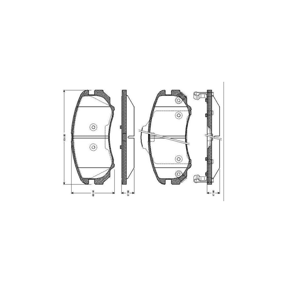 Bosch 0986Tb2429 Brake Pad Set Excl Wear Warning Contact With Accessories