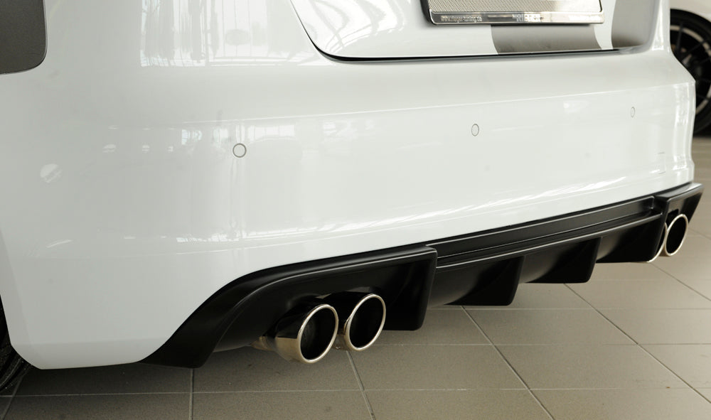 Rieger 00056805 Audi 8V A3 Rear Diffuser for Twin Tailpipe Left & Right - Matte Black