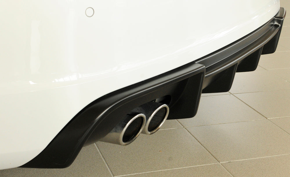 Rieger 00056804 Audi 8V A3 Rear Diffuser for Twin Tailpipe Left - Matte Black