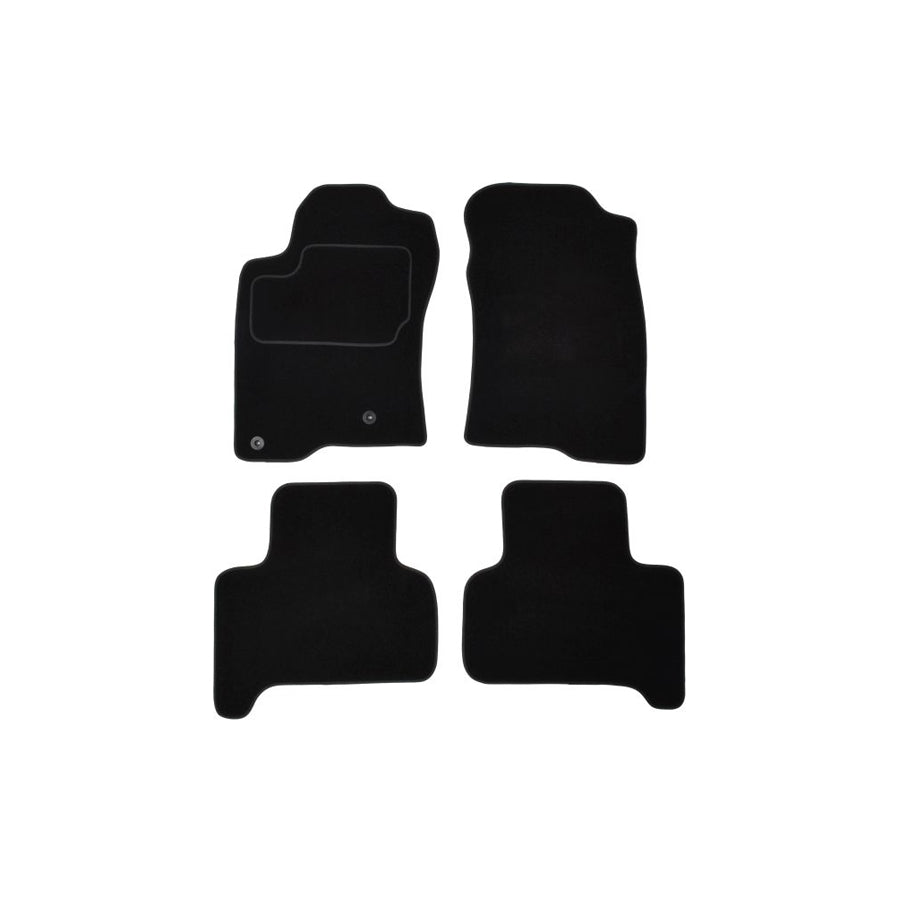 MAMMOOTH A041 TOY205 PRM 01 Floor mat set for TOYOTA Land Cruiser Prado 120 (J120) Textile, Front and Rear, Quantity: 4, Black