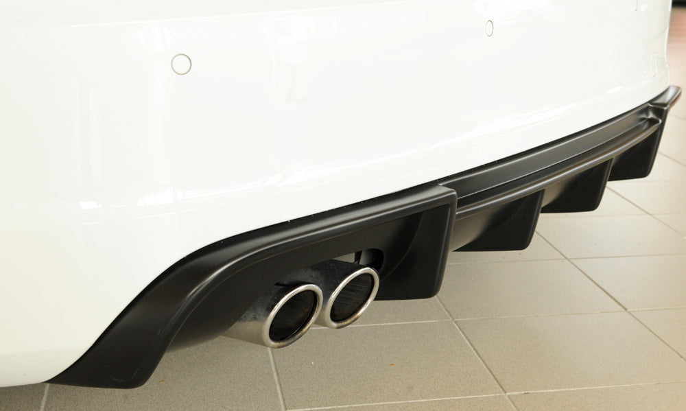 Rieger 00056804 Audi 8V A3 Rear Diffuser for Twin Tailpipe Left - Matte Black