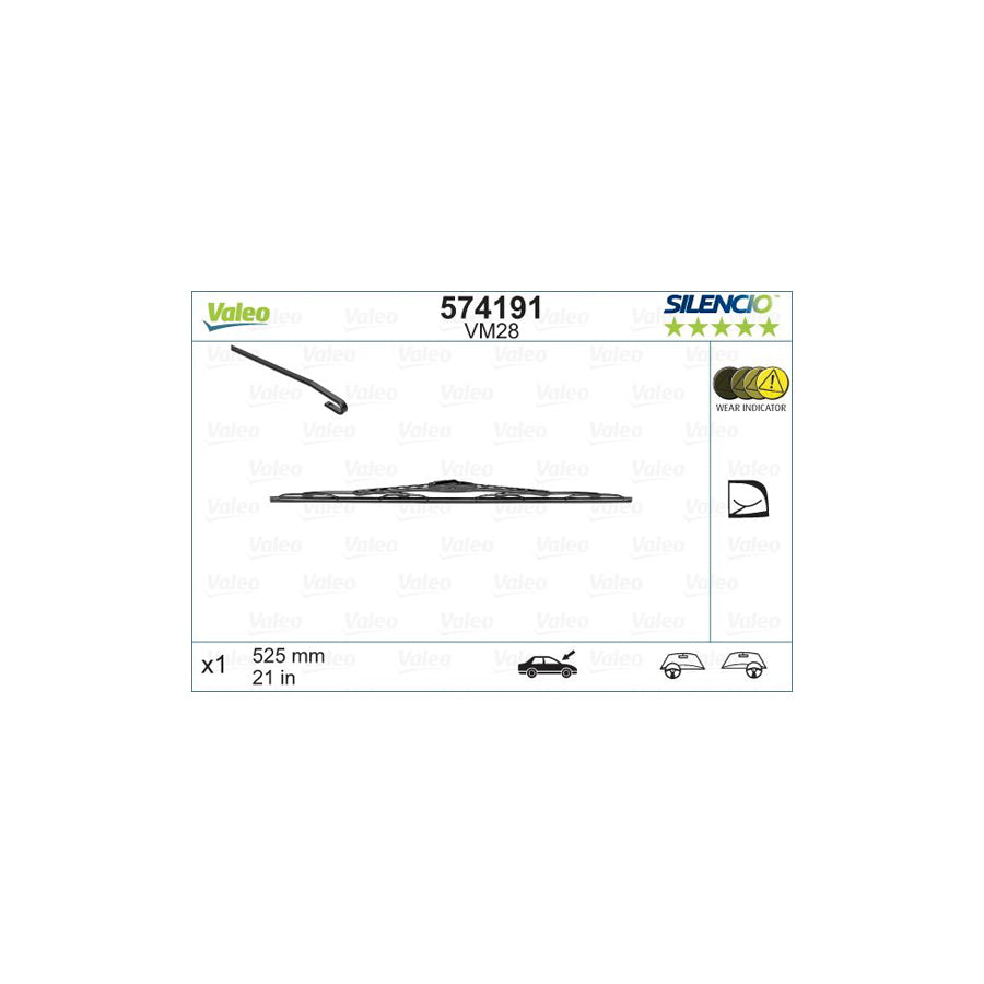 Valeo Silencio Performance 574191 Wiper Blade | Duco Car Parts UK Car Parts