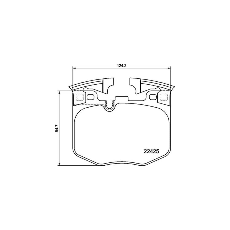 Brembo P 06 099 Brake Pad Set Prepared For Wear Indicator, With Anti-Squeak Plate, With Counterweights