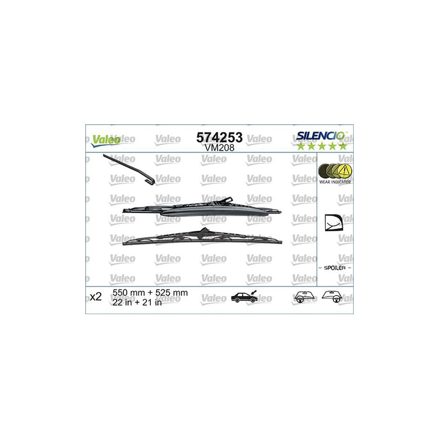 Valeo Silencio 574253 Wiper Blade For Alfa Romeo 156 | Duco Car Parts UK Car Parts