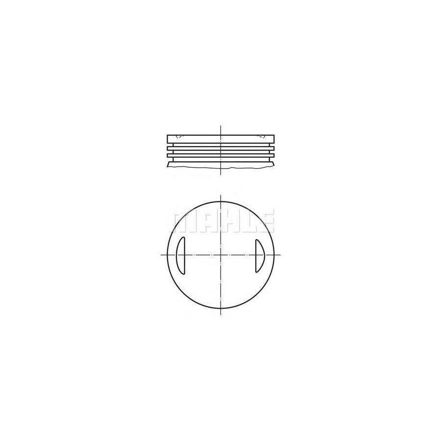 MAHLE ORIGINAL 008 68 02 Piston for FIAT Croma I Hatchback (154) 84,6 mm, with piston rings