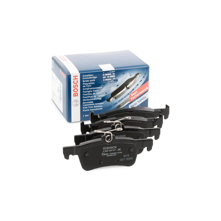 Bosch 0986494811 Brake Pad Set For Peugeot 308 With Anti Squeak Plate BP1985