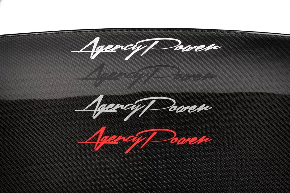 Agency Power AP-STICKER-RD 8" Script Logo Decal - Red | Duco Car Parts UK Car Parts