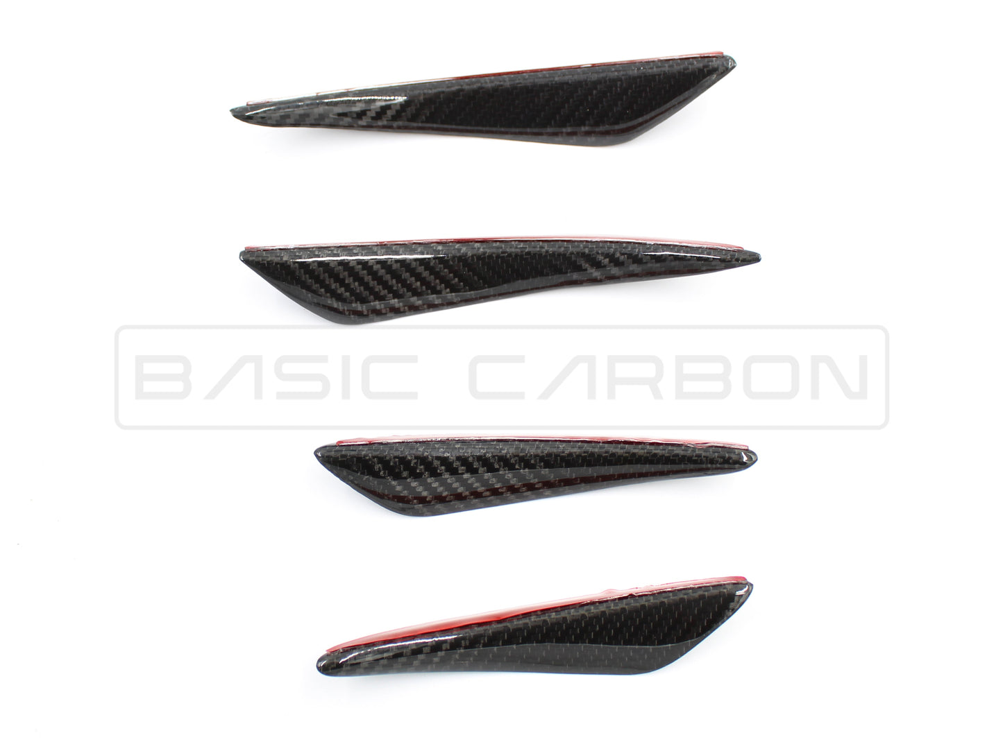 Basic Carbon Universal Pre-Preg Dry Carbon Front Bumper Corner Canard - Duco Car Parts UK