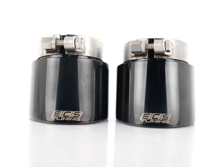 ECS VW MK7.5 Golf GTI 4" OE Fit Black Chrome Exhaust Tips - Pair - ML Performance UK