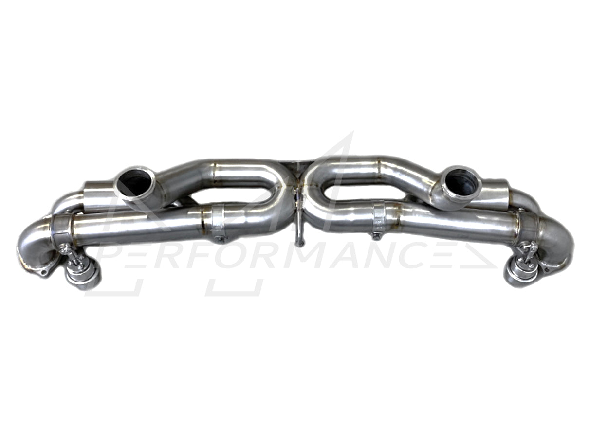 JCR Porsche 718 Titanium Silenced Valved Race Pipe with Inconel Rolled Tips (GT4, SPYDER & GTS 4.0) - Duco Car Parts UK