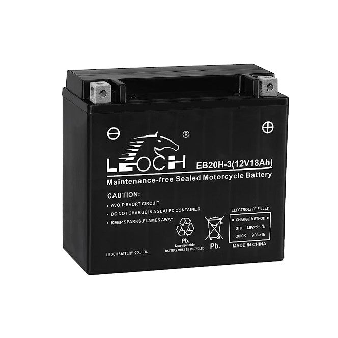 Leoch AGM Motorcycle Battery EB20H-3 | Duco Car Parts UK