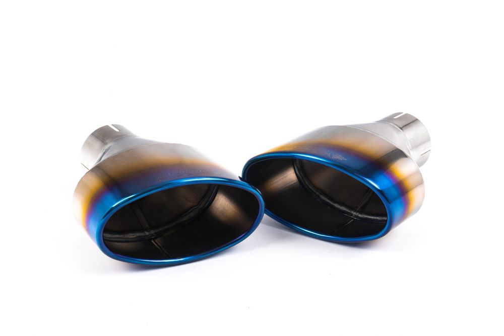 MillTek Audi 8V 8S B9 Single Outlet Oval Trim Exhaust Tips (RS3, RS4, RS5 & TTRS)