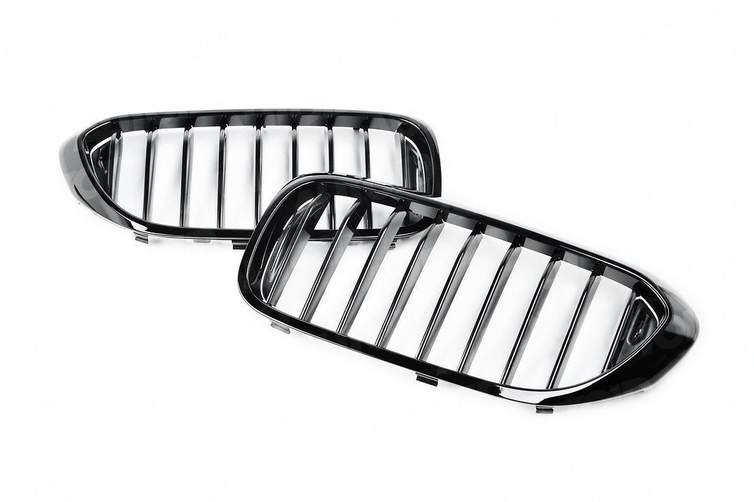 AUTOID G30 G31 Gloss Black Single Slat Kidney Grilles (Inc. 518d, 520i, 540ix & M550dx) - Duco Car Parts UK