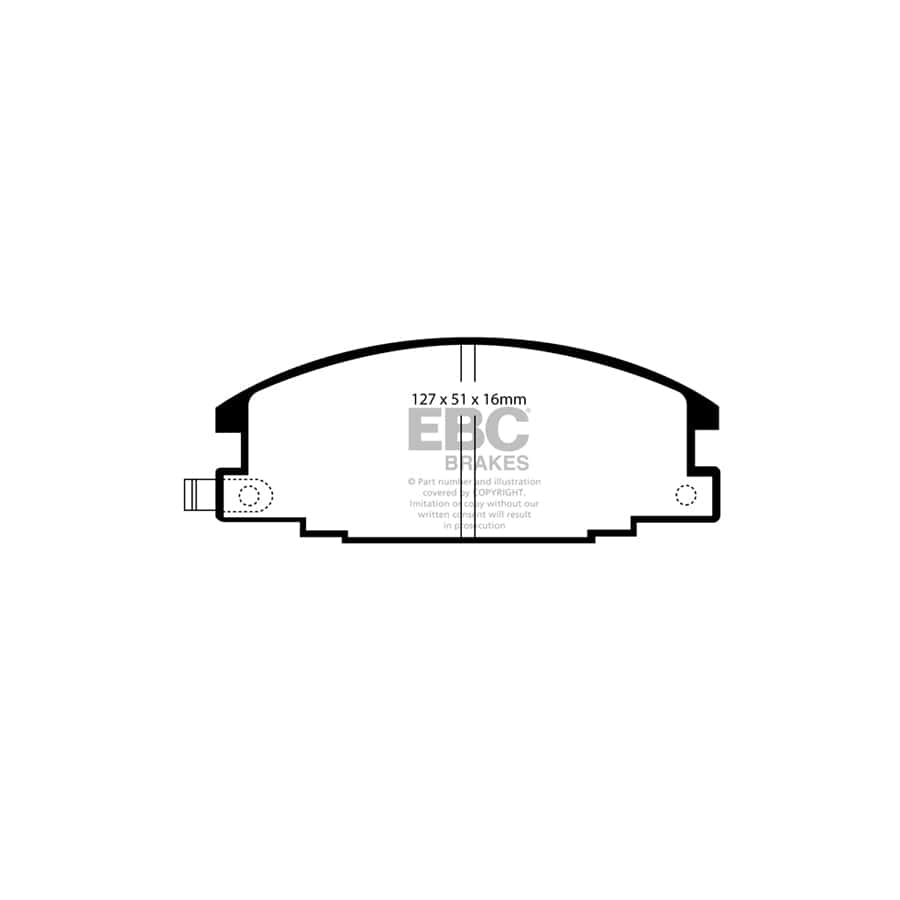 EBC PD01KF733 Isuzu Opel Vauxhall Greenstuff Front Brake Pad & Plain Disc Kit  (Inc. Trooper & Frontera) 2 | Duco Car Parts UK Car Parts
