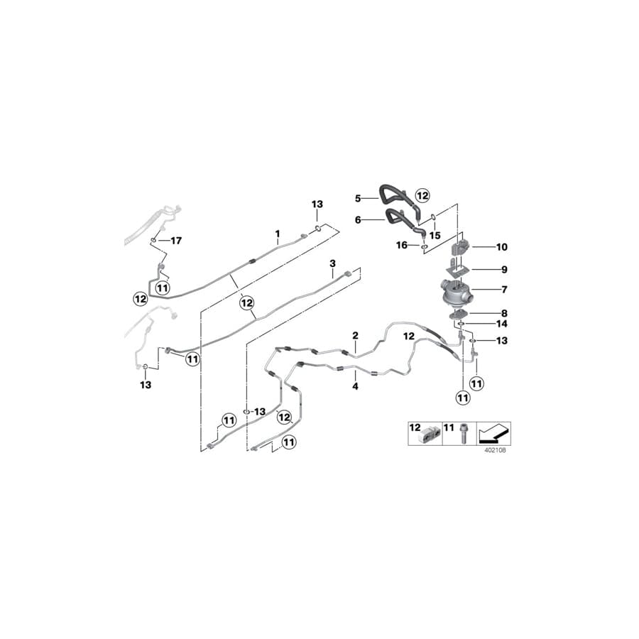 Genuine BMW 64119162114 F01 F04 G12 Flange (Inc. 740LdX, 760Li & ALPINA B7LX) | Duco Car Parts UK Car Parts
