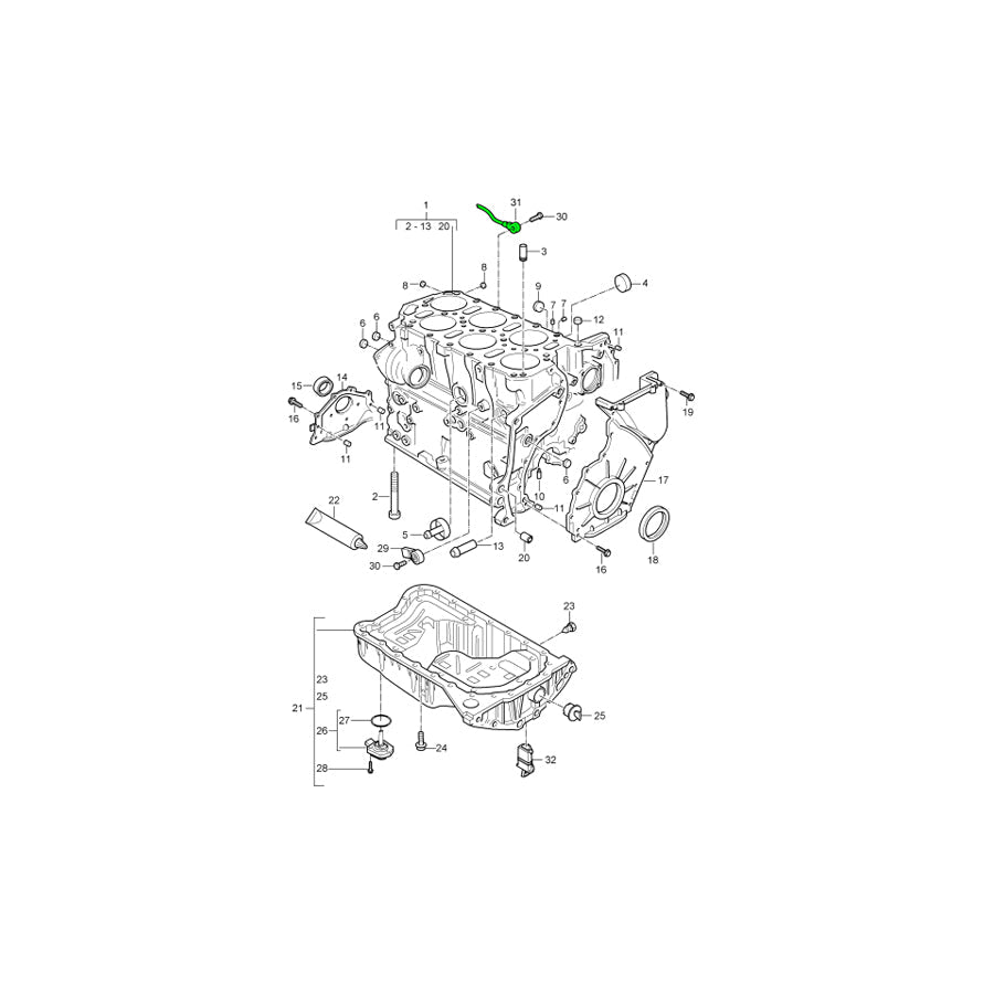 Genuine Porsche Crankcase Knock Sensor Porsche 955 Cayenne | Duco Car Parts UK Car Parts