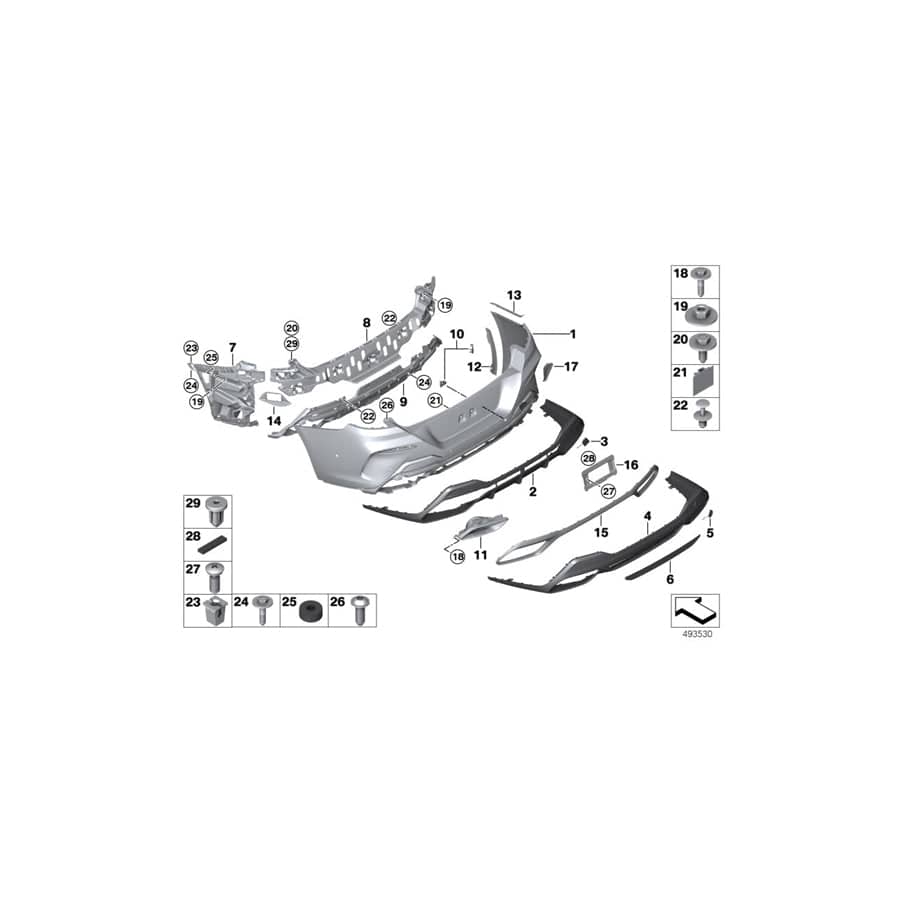 Genuine BMW 51128075246 G14 G15 Trim Panel, Bumper, Rear, Bottom DARKSHADOW (Inc. 840i, 840iX & 840dX) | Duco Car Parts UK Car Parts