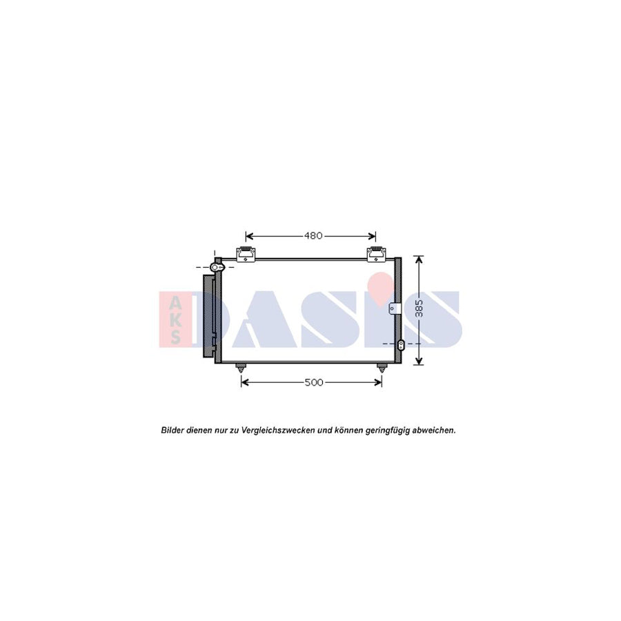 AKS Dasis 212084N Air Conditioning Condenser For Toyota Corolla | Duco Car Parts UK