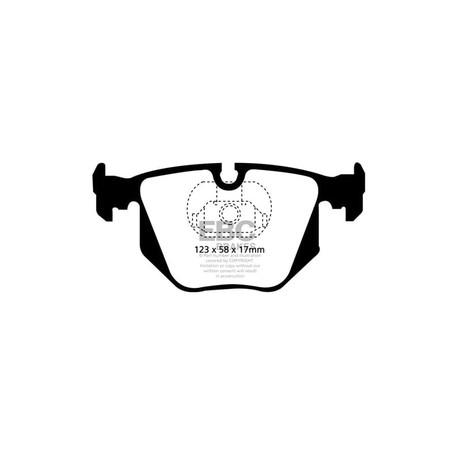 EBC PD12KR065 BMW E38 Redstuff Rear Brake Pad & GD Disc Kit - ATE Caliper 2 | Duco Car Parts UK Car Parts