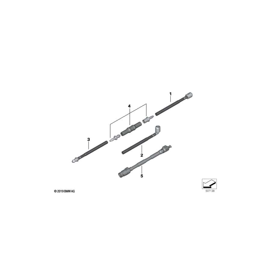 Genuine BMW 61668497345 G29 Hose, Straight (Inc. Z4 20i, Z4 30i & Z4 M40i) | Duco Car Parts UK Car Parts