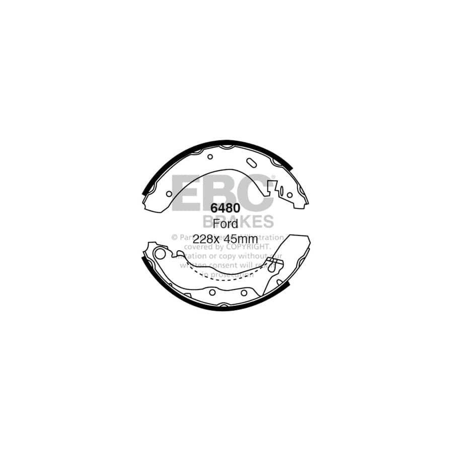 EBC 6480 Ford Rear Brake Shoes 1 | Duco Car Parts UK Car Parts