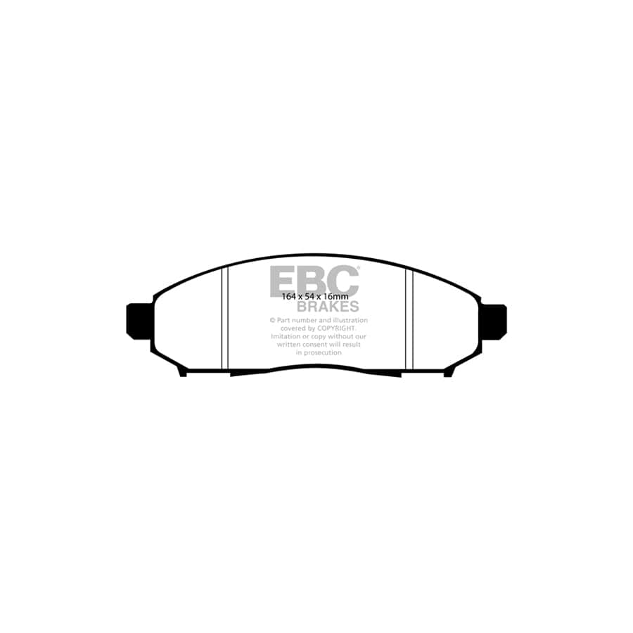 EBC PD03KF870 Nissan Yellowstuff Front Brake Pad & Plain Disc Kit - Tokico Caliper (Inc. Pathfinder & Navara) 2 | Duco Car Parts UK Car Parts