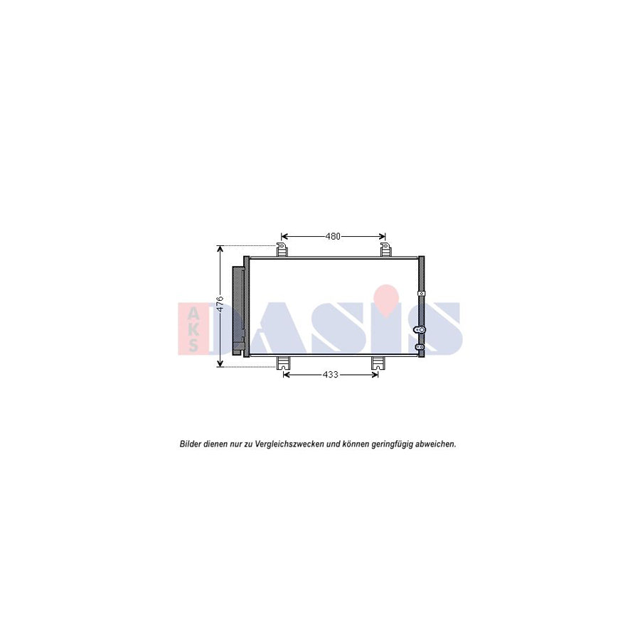AKS Dasis 212096N Air Conditioning Condenser For Lexus Gs IV (L10) | Duco Car Parts UK