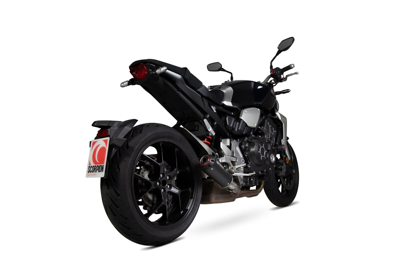Scorpion PHA187BCER Honda CB1000 R Red Power Slip-On - Black Ceramic Coated Sleeve | Duco Car Parts UK UK